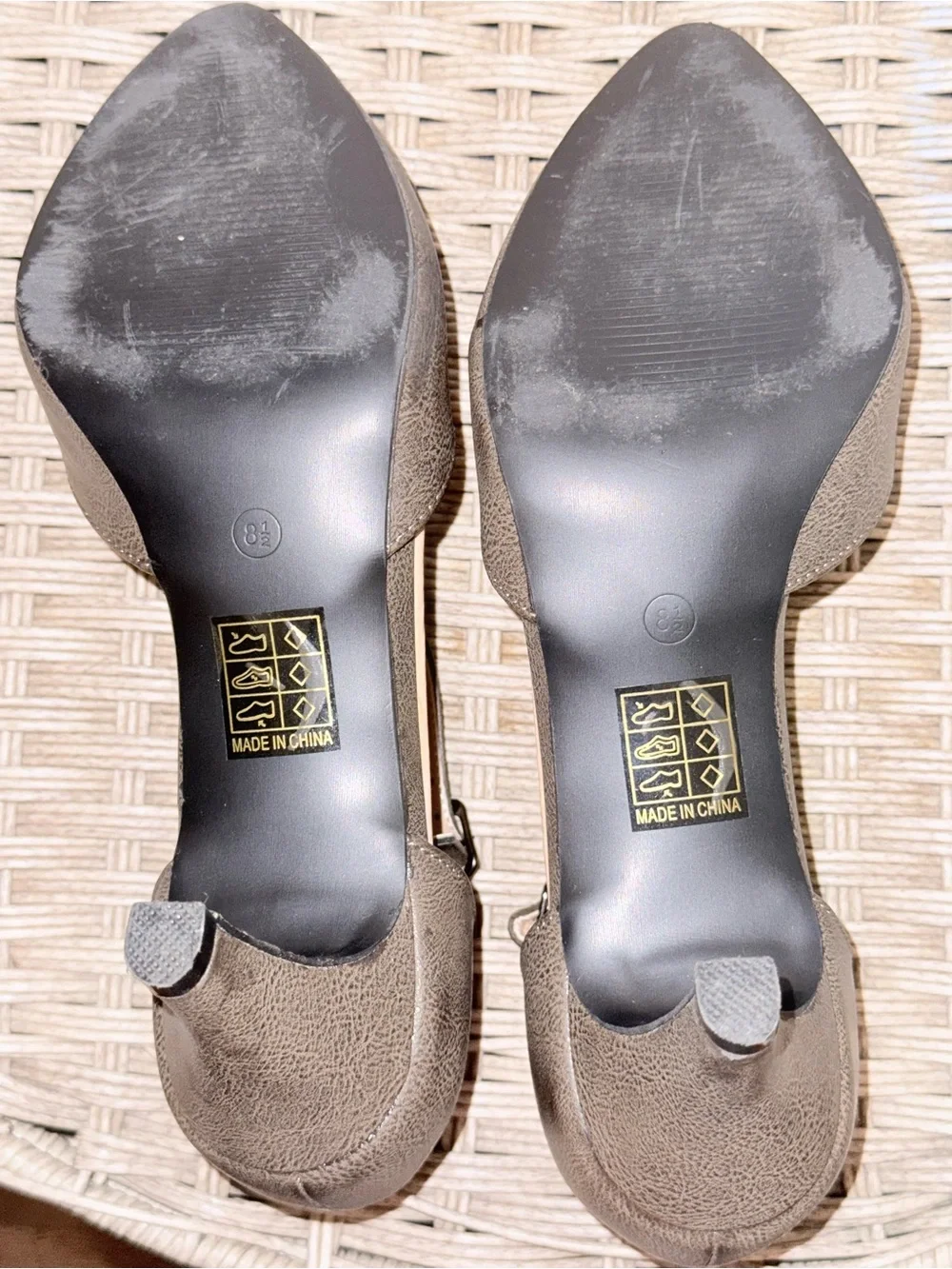 Journee Collection Women's Pointed Ankle-Strap Flats in Taupe
